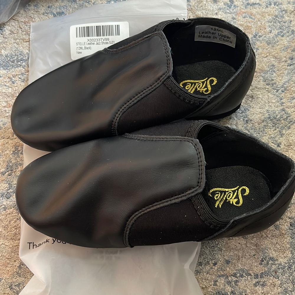 Never worn Stelle black jazz shoes size 12